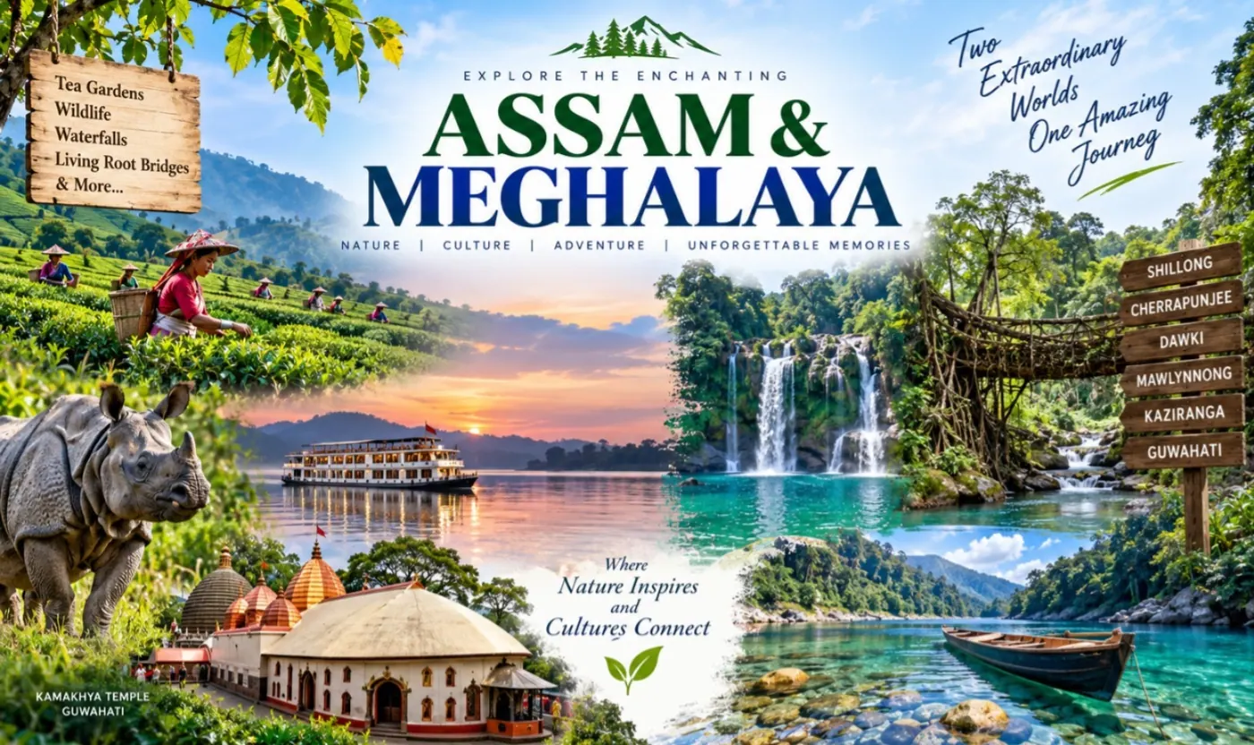 Travel view of Assam & Meghalaya