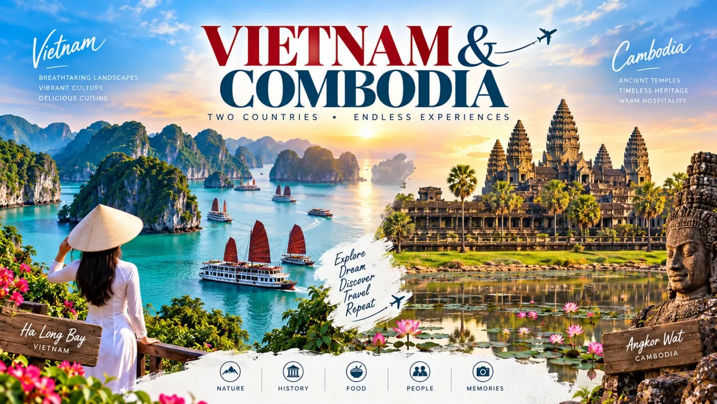 Travel view of Vietnam & Cambodia
